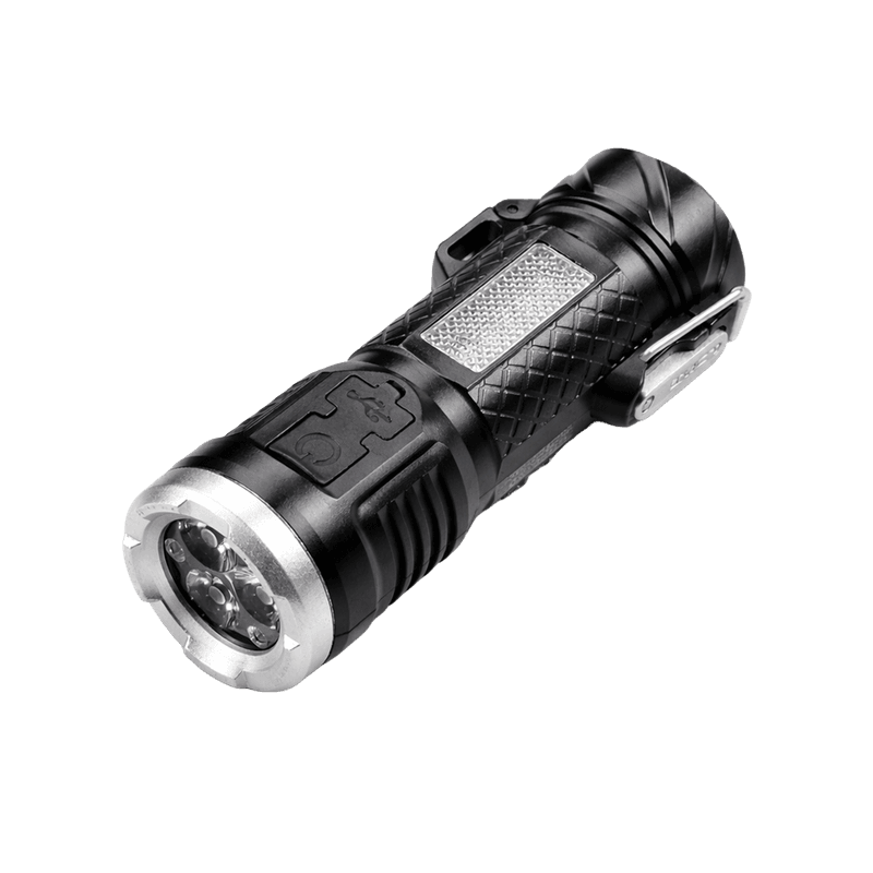 Kompakt lommelykt med lighter